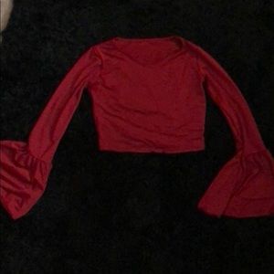 2 crop top .. loose sleeve tops